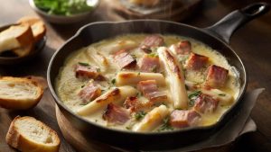 Diese cremige Salsify-Schinken-Pfanne macht süchtig – und ist in 5 Minuten fertig