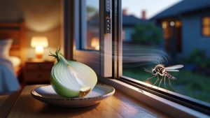 Diese Zwiebelscheibe am Fenster hält Mücken fern – Frau schwört auf den simplen Trick